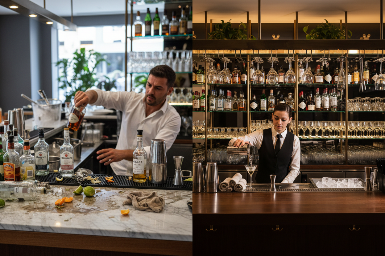 Il bar non ti stanca perché lavori tanto. Ti stanca perché lavori nel disordine.*NON INSERIRE TESTO*